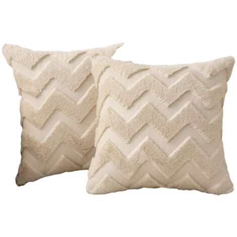 Lot de 2 housses de coussin en laine, coussins de canapé, coussins décoratifs de Noël, 45 x 45 cm