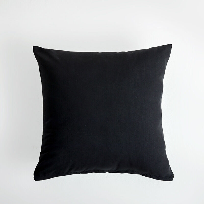 Lot de 2 Housses de Coussin en Microfibre Premium 45x45cm, Douces, Résistantes et Hypoallergéniques avec Fermeture Éclair Invisible Noires
