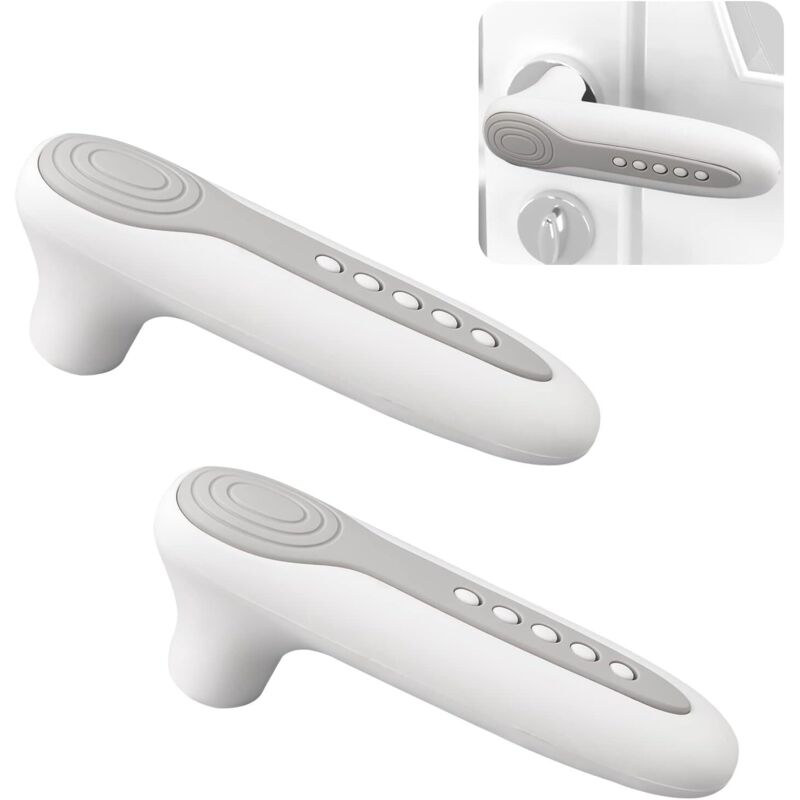 Lot de 2 housses de poignée de porte en silicone antistatiques pour poignées de porte carrées et plates