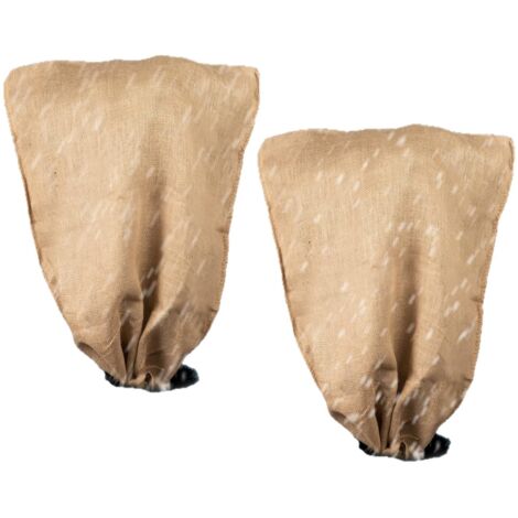 Lot de 2 housses de protection hivernale en lin 100x120cm avec cordon ajustable, pour arbres fruitiers, semis et rangement de sapin