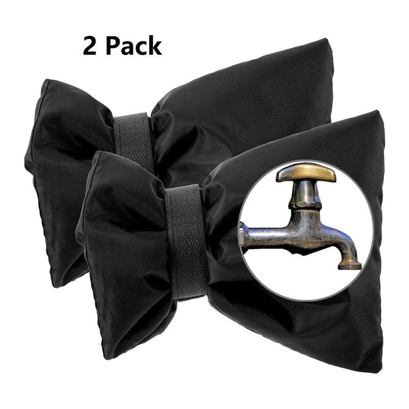 Lot de 2 housses de robinet d'extérieur avec housse de protection contre le gel en hiver, isolées, antigel, réutilisables, chaussettes de robinet de