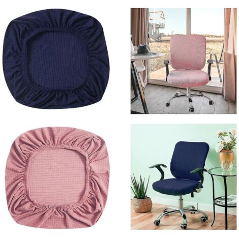 Lot de 2 housses de siège élastiques et extensibles pour chaise de bureau