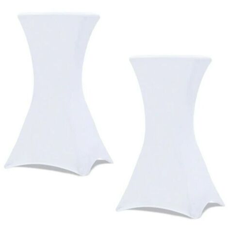 Lot de 2 housses noires pour table haute pliante 110 (blanc)