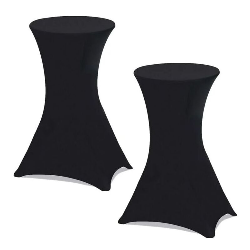 Lot de 2 housses noires pour table haute pliante 110 CM(noir)