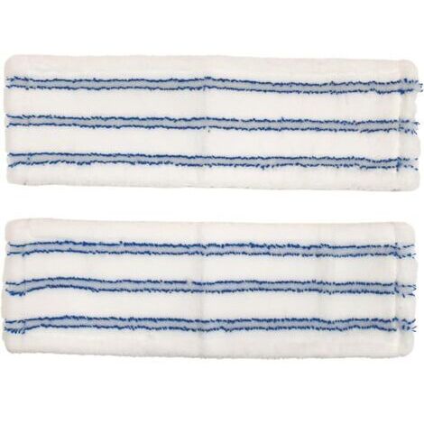 Lot de 2 housses plates en microfibre pour grattage, dimensions 44 cm x 14 cm, pour balai combiné professionnel