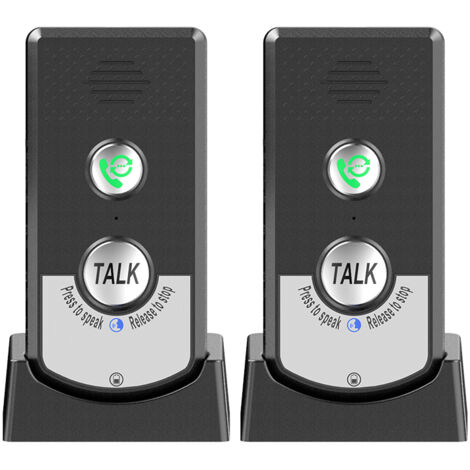 Lot De 2 Interphones Sans Fil Pour La Maison, Appelant Bidirectionnel, Interphone Vocal Portable Sans Fil Ultra Longue Distance Pour Personnes âGéEs, Communication De PièCe à PièCe,Sonnerie D'Appel