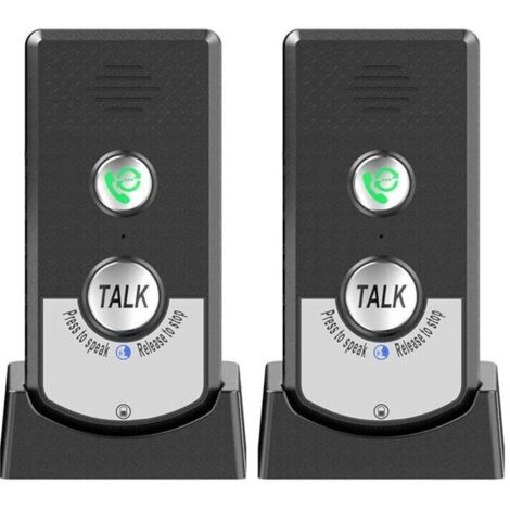 Lot De 2 Interphones Sans Fil Pour La Maison, Appelant Bidirectionnel, Interphone Vocal Portable Sans Fil Ultra Longue Distance Pour Personnes âGéEs, Communication De PièCe à PièCe,Sonnerie D'Appel TR