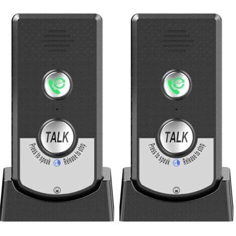 Lot De 2 Interphones Sans Fil Pour La Maison, Appelant Bidirectionnel, Interphone Vocal Portable Sans Fil Ultra Longue Distance Pour Personnes âGéEs, Communication De PièCe à PièCe,Sonnerie D'Appel TR