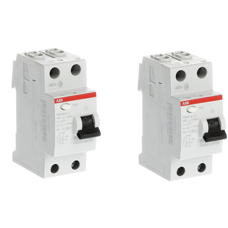 Lot de 2 Interrupteurs différentiels à vis raccordement 40A 30mA Type A - ABB