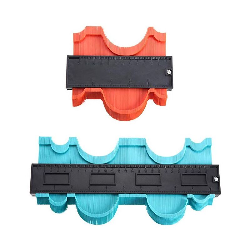 Start - Lot de 2 Jauge de contour Gabarit de forme L.25 cm + L.12 cm