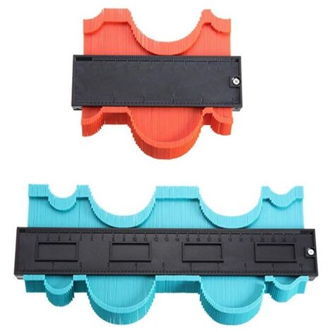 Lot de 2 Jauge de contour Gabarit de forme L.25 cm + L.12 cm