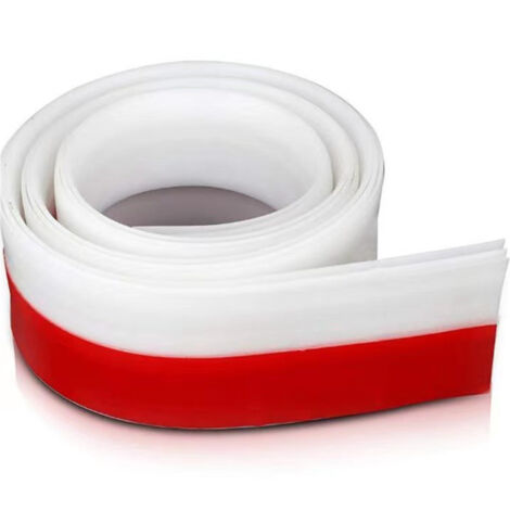 Lot de 2 joints bas de porte autocollants, coloris blanc, largeur 50 mm, 1 m par rouleau
