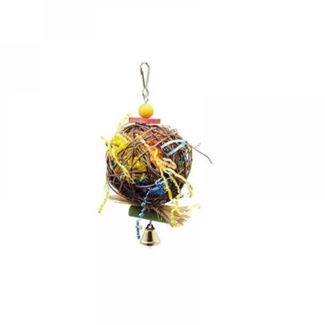 Lot de 2 jouets à mâcher pour oiseaux, jouets à broyer, jouets à écraser pour cage à perroquet, jouets à suspendre pour perroquet, conure grise africaine, grand jouet à mâcher