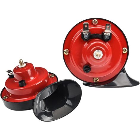 Lot de 2 klaxons de train 300 dB super bruyants 24V pour voiture, moto, vélo