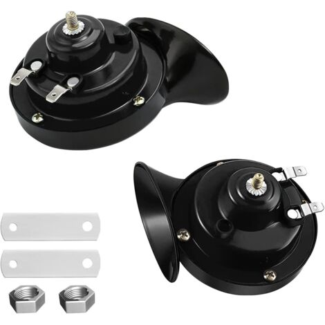 Lot de 2 klaxons de train ultra-puissants de 300 dB, kit de remplacement de klaxons pneumatiques étanches 12 V, klaxon double électrique pneumatique pour voiture, accessoires automobiles universels - 