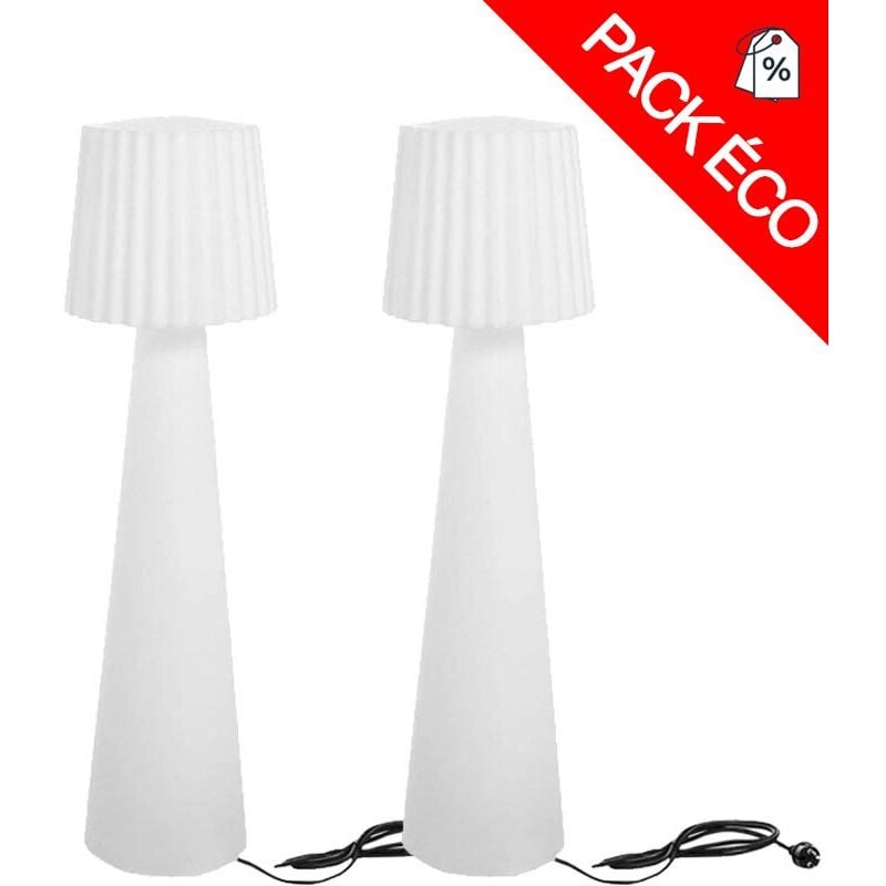 Lot de 2 lampadaires contemporains lady w 110 cm Lumisky