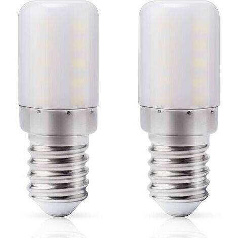 Lot de 2 Lampe E14 LED Ampoule pour Réfrigérateur, 3W pour Frigo, Blanc Chaud 3000K