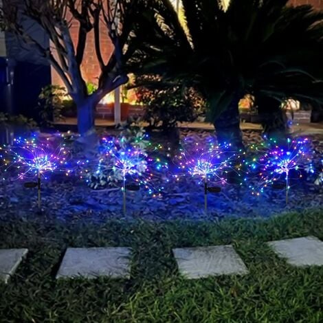 Feux d'artifice Noël extérieur 10 pcs Multicolore 20cm 1400 LED
