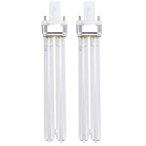 Lot de 2 lampes de désinfection ultraviolette UV de 11 W pour stérilisateur d'aquarium (culot G23)