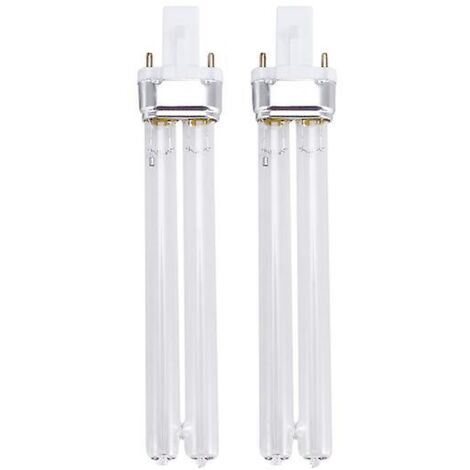 Lot de 2 lampes de désinfection ultraviolette UV de 11 W pour stérilisation d'aquarium (culot G23)