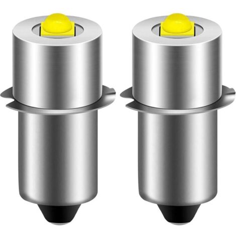 Lot de 2 lampes de poche LED P13.5S - Haute performance - 6-24V - P13.5S - Blanc