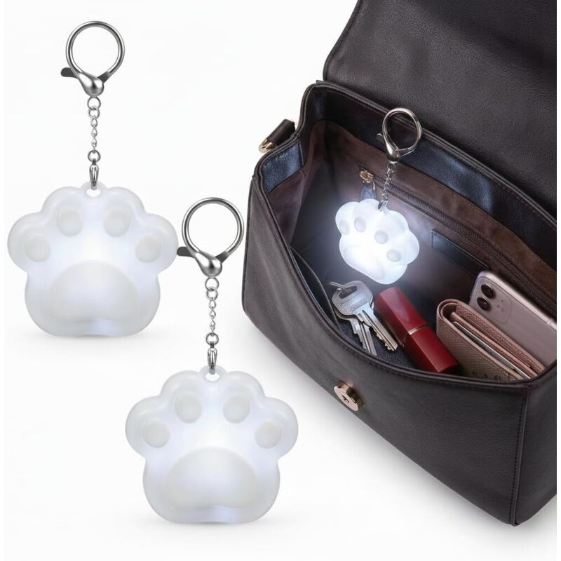 Lot de 2 lampes de portefeuille à capteur automatique lampe de sac à main rechargeable tactile pour femme, un accessoire indispensable pour votre sac