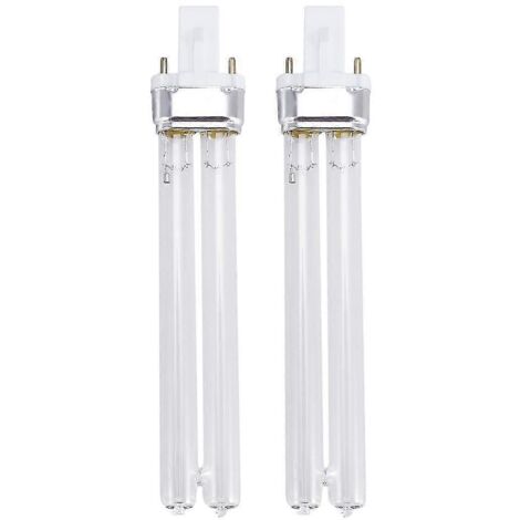 Lot de 2 lampes de stérilisation UV 11 W, culot G23, pour aquarium