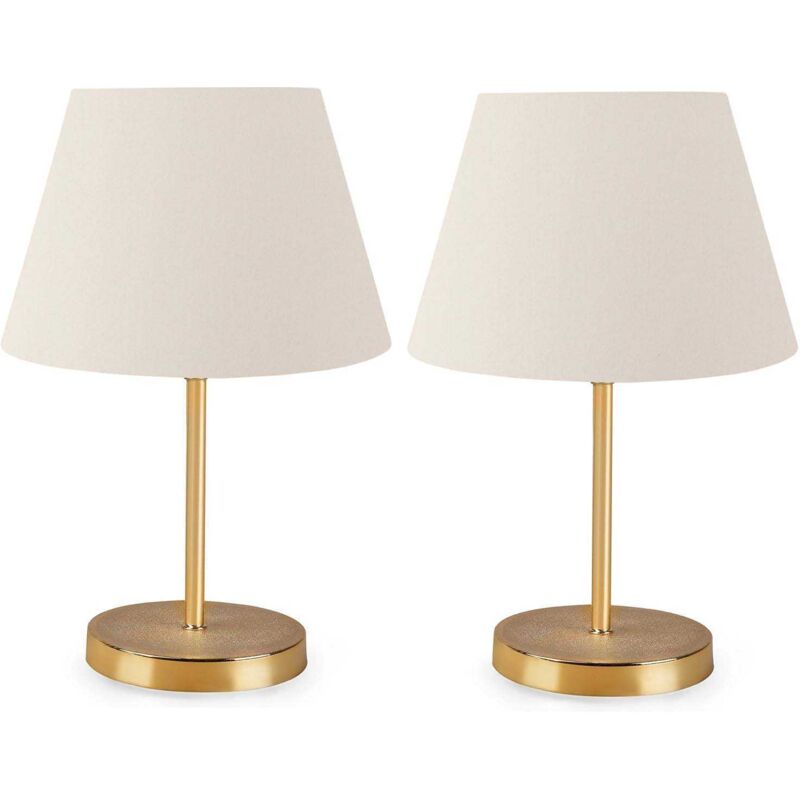 Cotecosy - Lampe à poser en métal et pvc Naya (Lot de 2) Cotecosy - Lampe à poser en métal et pvc Naya (Lot de 2)