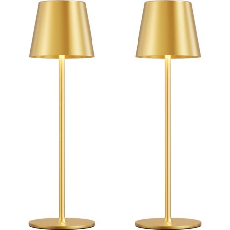 Lot de 2 lampes de table tactiles rechargeables, 3 couleurs, décorative