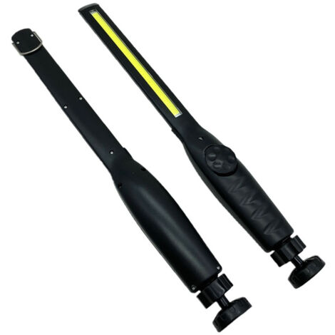 Lot de 2 lampes de travail LED COB pour voiture, lampe magnétique à piles, lampe d'atelier portable, lampe sur bâton USB