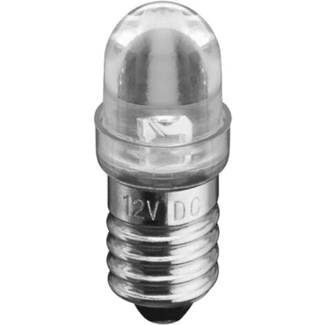 Lot de 2 Lampes LED culot E10 0W16 12VDC blanc froid