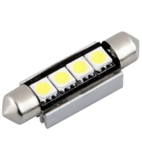 OHM-EASY Lot de 2 lampes LED navette 42 mm 12VDC 1W5 blanc froid