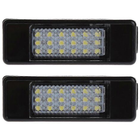 Lot de 2 lampes LED pour plaque d'immatriculation de voiture (compatibles avec les modèles 207, 307 et 308).