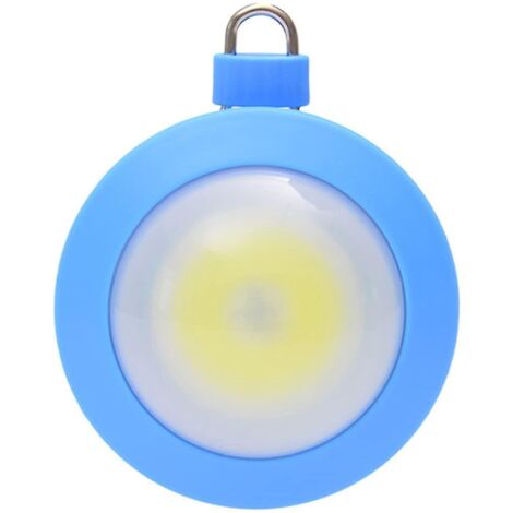 Lot de 2 lampes LED rondes magnétiques pour tente d'extérieur, lampe de camping moulée et collée, lumière COB bleue, LED Camping