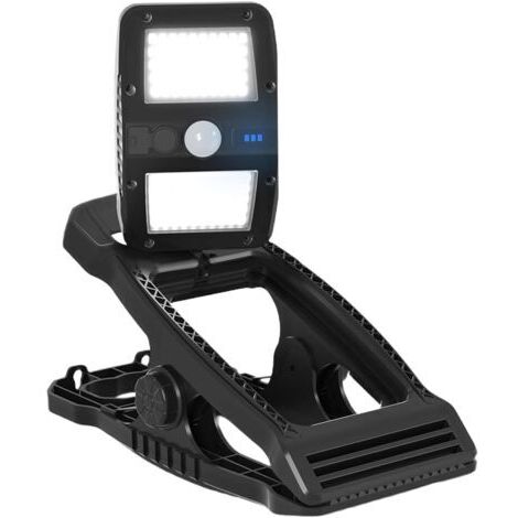 Lot de 2 lampes solaires à clipser, rotation à 360 degrés, IP65, étanche, détecteur de mouvement, idéal pour porche, jardin, terrasse, cour, allée, éclairage de 22 x 11 x 11 cm