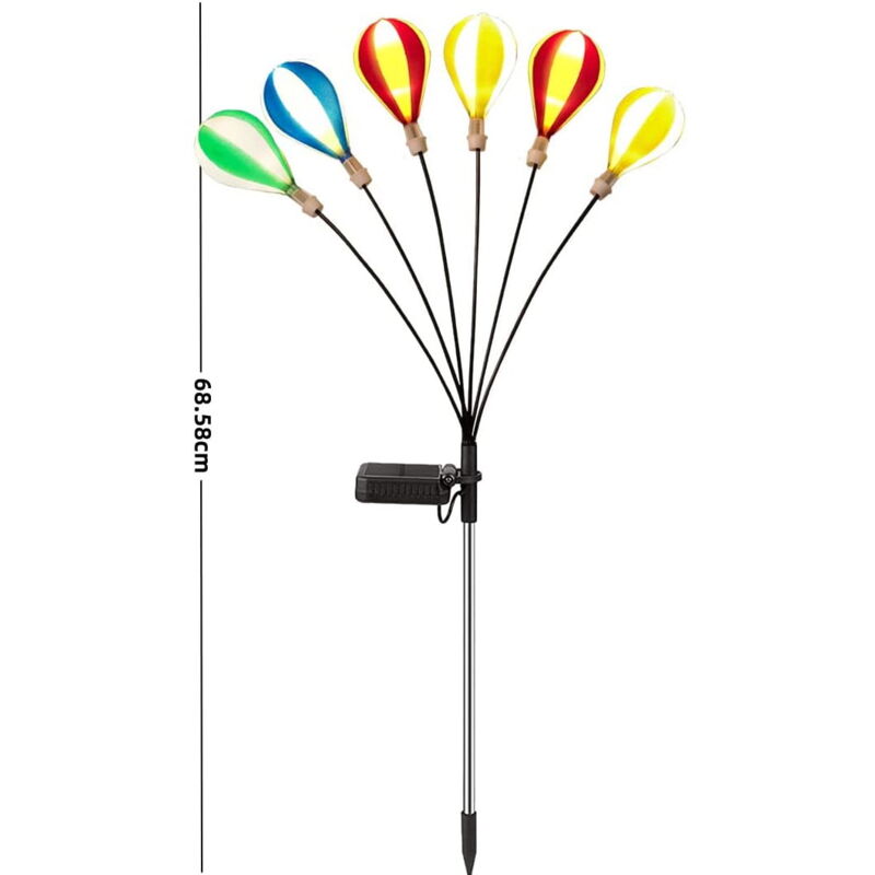 Feiyue - Lot de 2 lampes solaires de jardin en forme de montgolfière, lampe solaire décorative pour jardin, lampe solaire pour pelouse