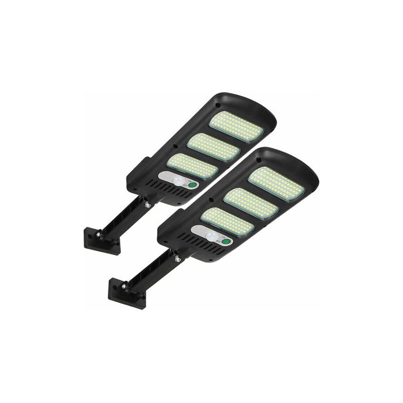Treetalk - Lot de 2 lampes solaires d'extérieur à led avec détecteur de mouvement étanches et réglables à 180° pour mur extérieur, jardin, rue, porche