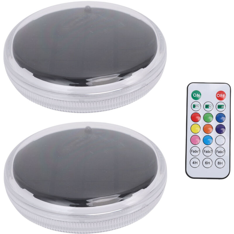 Lot de 2 lampes solaires flottantes pour piscine, étanches IPX7, éclairage RGB avec télécommande, pour bassin, jardin, piscine et décoration de fêtes. Lot de 2 lampes solaires flottantes pour piscine, étanches IPX7, éclairage RGB avec télécommande, pour bassin, jardin, piscine et décoration de fêtes.