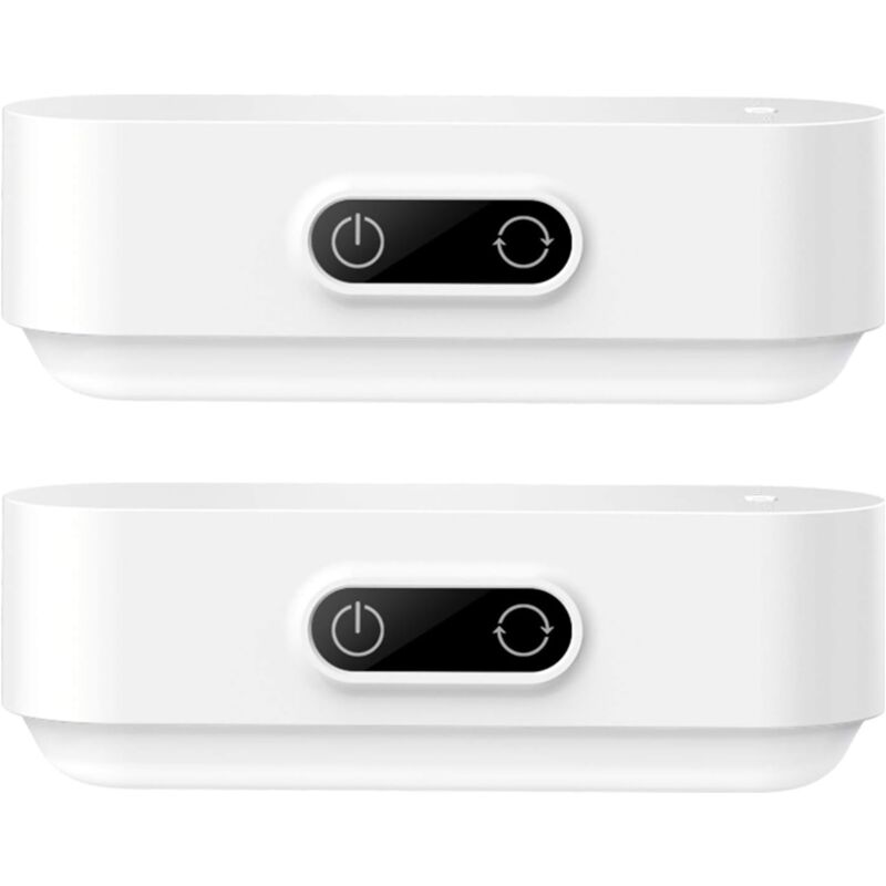 Shmshng - Lot de 2 lampes tactiles 3 w - 5 couleurs réglables - Intensité variable - Batterie intégrée de 2000 mAh rechargeable - Veilleuse à coller