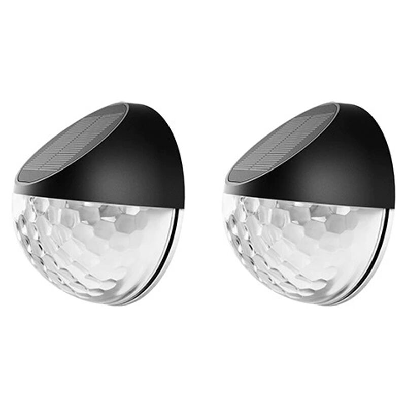 Lot de 2 led Lampes Solaire Applique Murale Extérieur IP65 Étanche Éclairage Mural Décorative Lumière Blanc Chaud, Lampe de Clôture Mur Terrasse