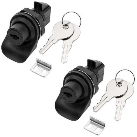 Lot de 2 loquets à bouton-poussoir verrouillables pour boîtier radio de bateau marin--