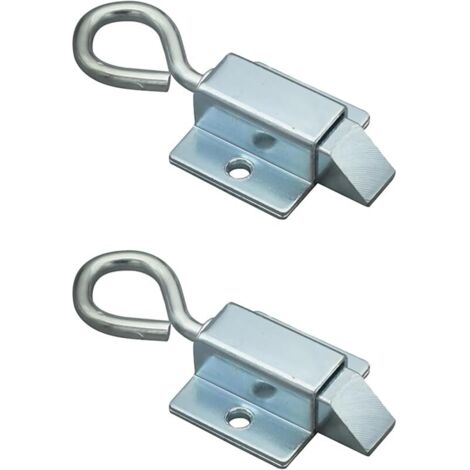 Lot de 2 loquets de porte automatiques à ressort pour portails, chambres, abris de jardin, armoire d'hôtel (bas)