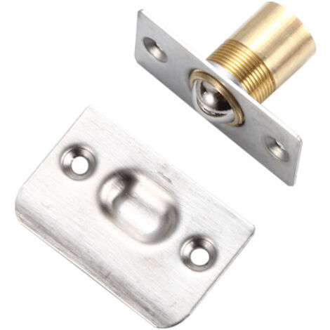 Lot de 2 loquets de porte en acier inoxydable avec gâche - Taille réglable