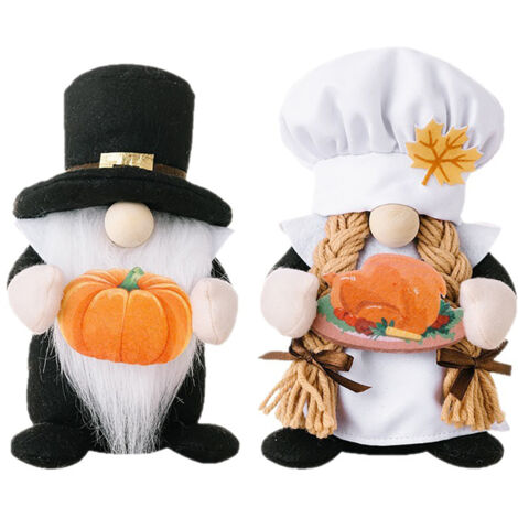 Lot de 2 Lutins de Noël Doux en Peluche - Décoration Festive pour Maison - Cadeaux Mignons pour Fêtes