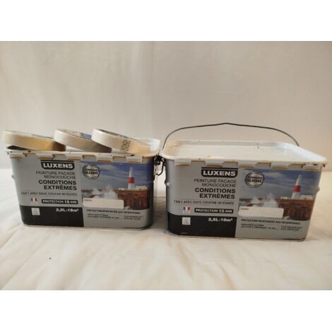 Lot de 2 - LUXENS - Peinture Façade Monocouche - Technologie Siloxane - Protection 15 ans - Voir photos