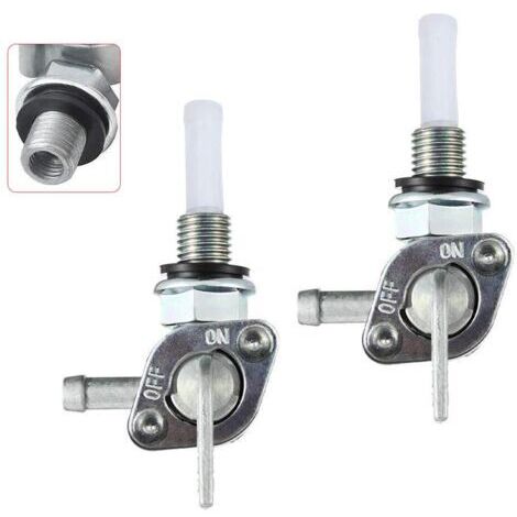 Lot de 2 M10 x 1.25 Robinet de Réservoir d'Essence groupe électrogène à essence, Pompe à Essence Valve de Commutateur de Carburant de Réservoir de Gaz 950