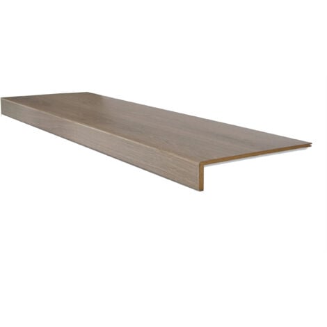 Lot de 2 marches rénovation d'escalier stratifié chêne gris - Louisiana -1000 x 250 x 56 mm - PEFC 70%