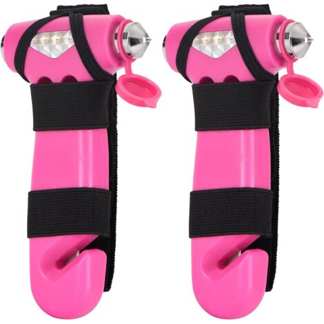 Lot de 2 marteaux d'urgence 3 en 1 pour voiture - brise-vitre, coupe-ceinture de sécurité avec bandes réfléchissantes, dispositif de sécurité pour véhicule-AquaForge