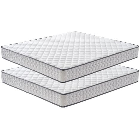 IZTOSS Lot de 2 - Matelas 90x190cm - Épaisseur 16 cm - Luxe Matelas Mémoire de Forme pour Adulte Enfant - Zones de Confort Mousse Adaptative (Deux Matelas dans un colis)