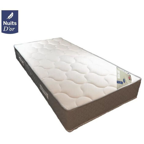 Lot de 2 Matelas 70x190 Mousse Haute Résilience HR 35 Kg/m3 - Hauteur 24 CM - Soutien Trés Ferme 70 190 Moonlight